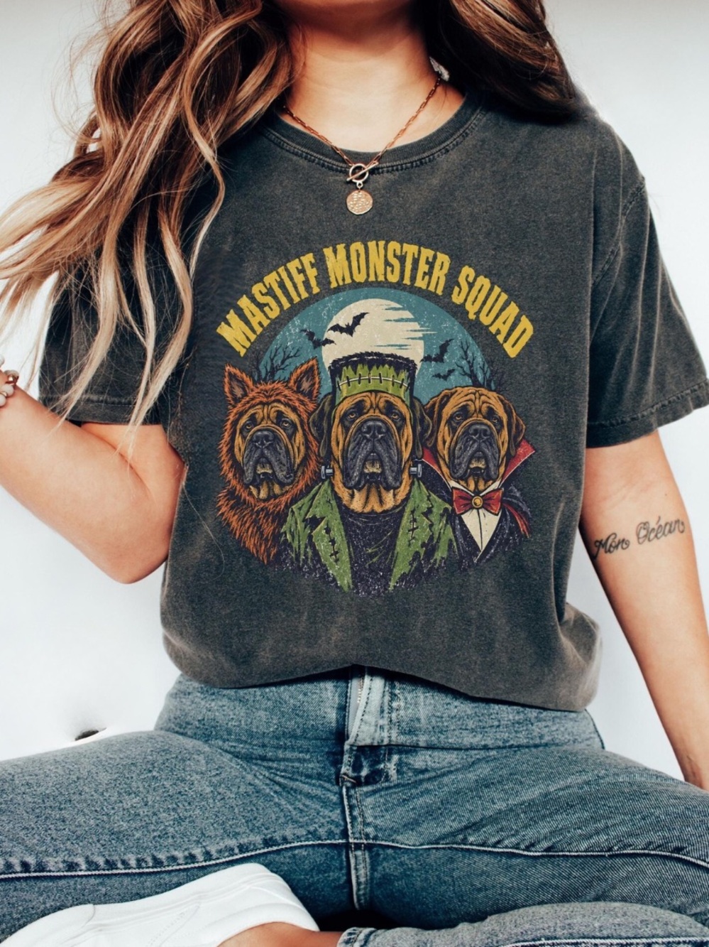 Comfort Colors Mastiff Monster Squad Graphic Tee - Pepper